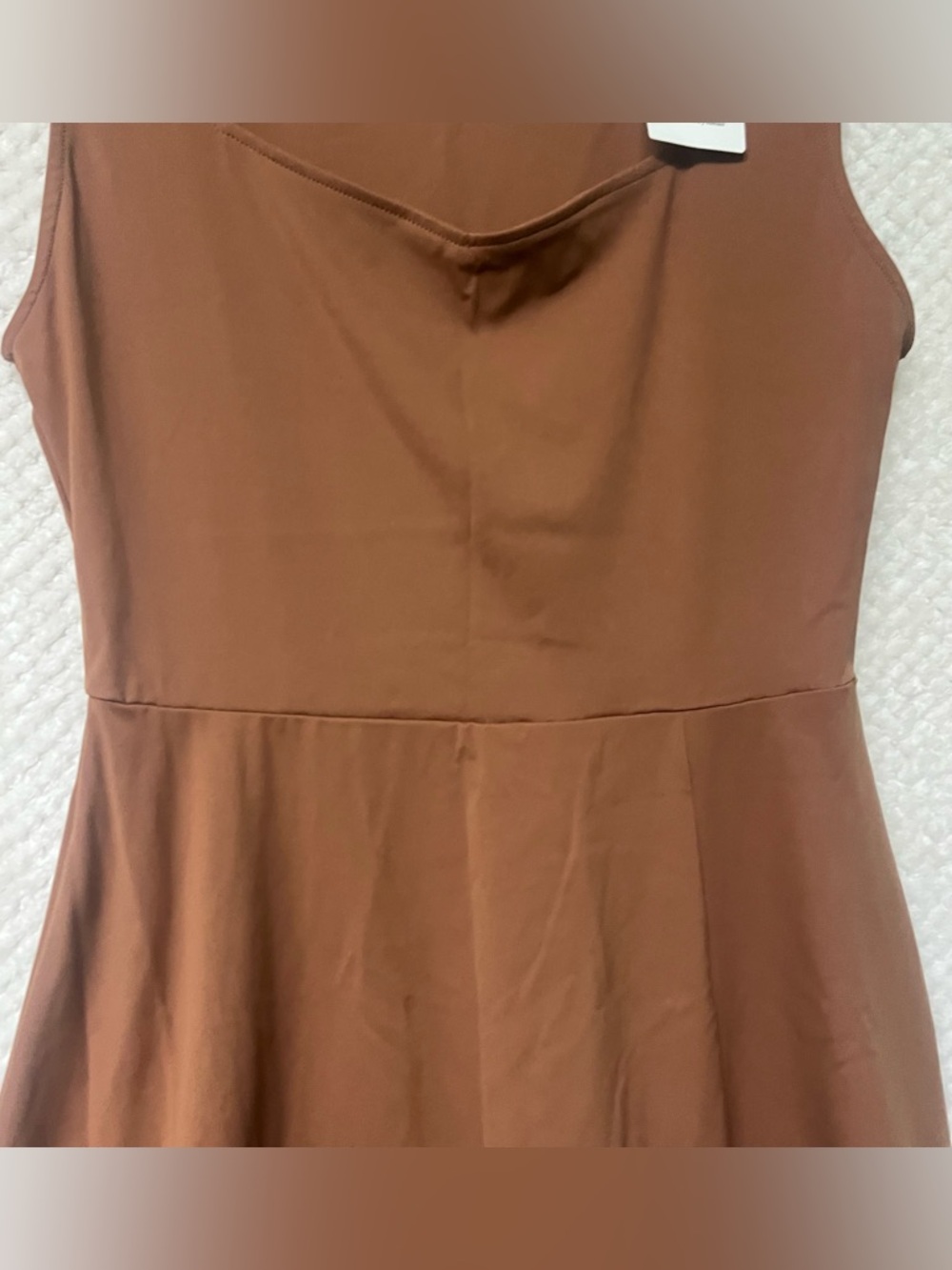 BeryLove A-Line Dress Brown Sleeveless Mini Dress Athletic Material Large NWT - Picture 4 of 13